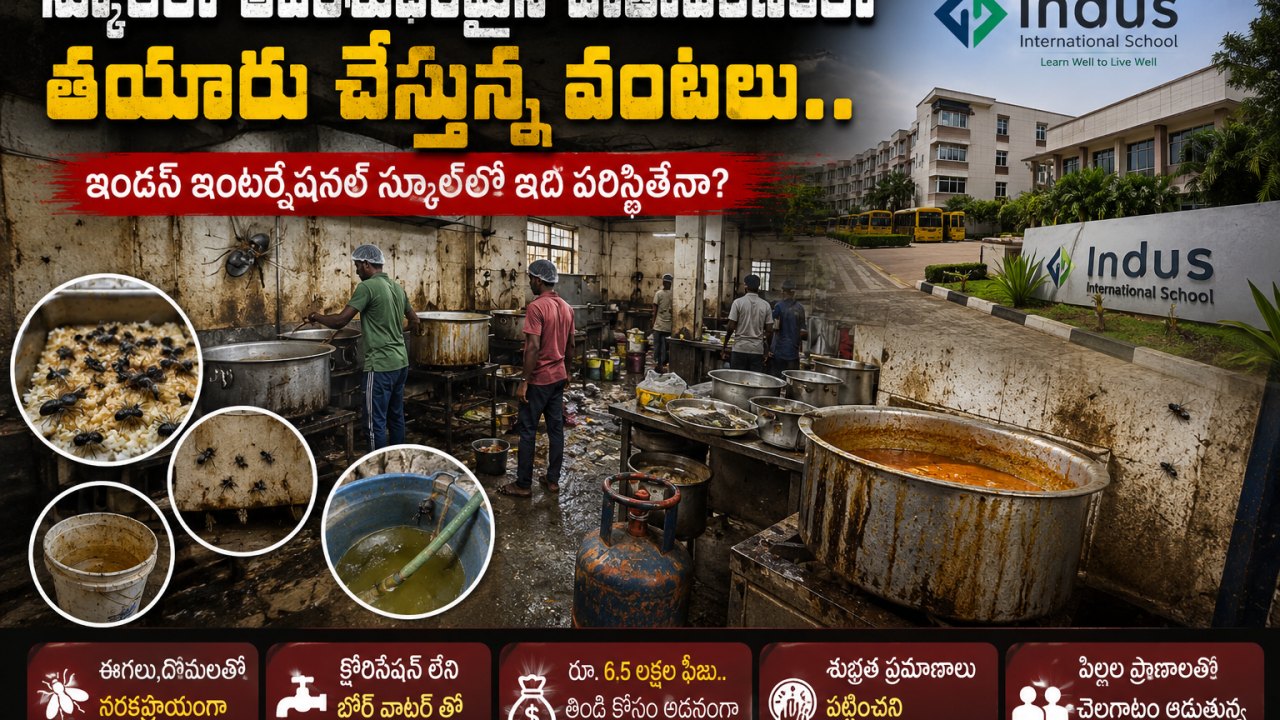 ఇండస్ స్కూల్లో ఫుడ్ మాఫియా..? పేరెంట్స్ దాడిలో షాకింగ్ నిజాలు!