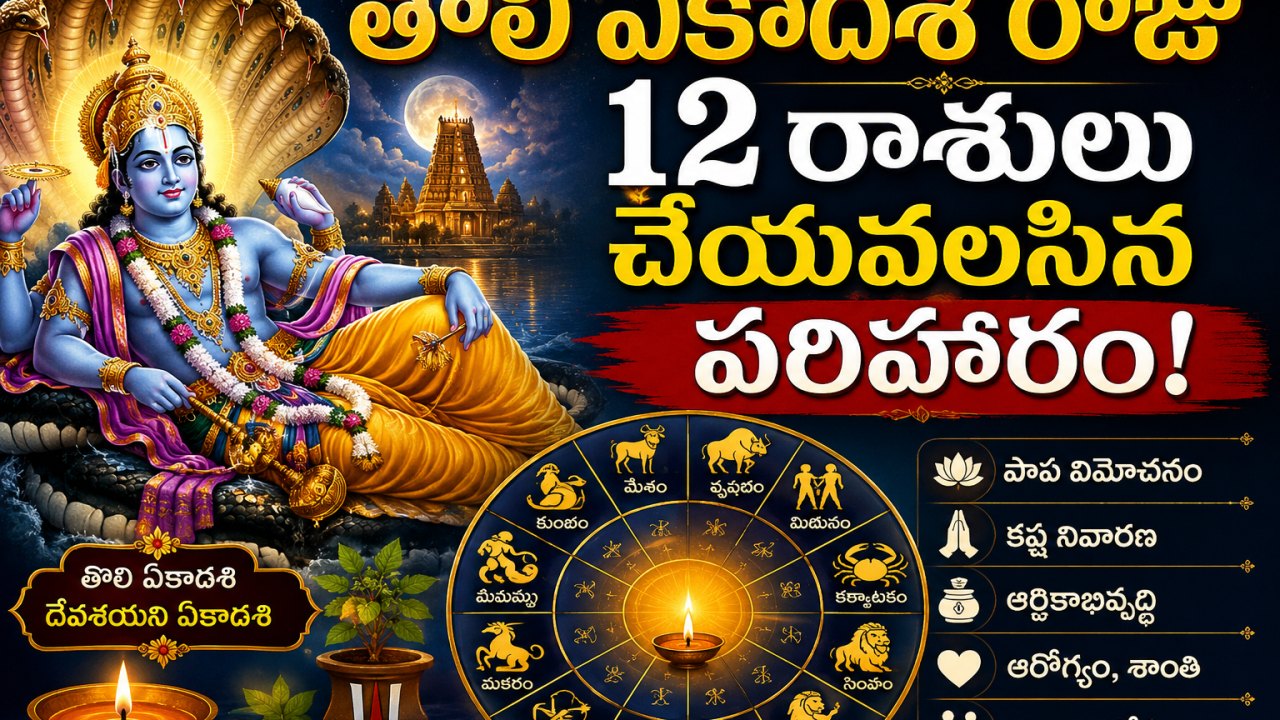 Spirituality: తొలి ఏకాదశి రోజు 12 రాశులు చేయవలసిన పరిహారం!..