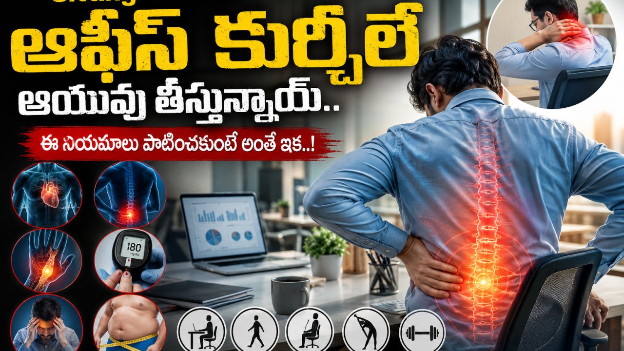 SittingHazards: ఆఫీస్ కుర్చీలే ఆయువు తీస్తున్నాయ్.. ఈ నియమాలు పాటించకుంటే అంతేఇక..!