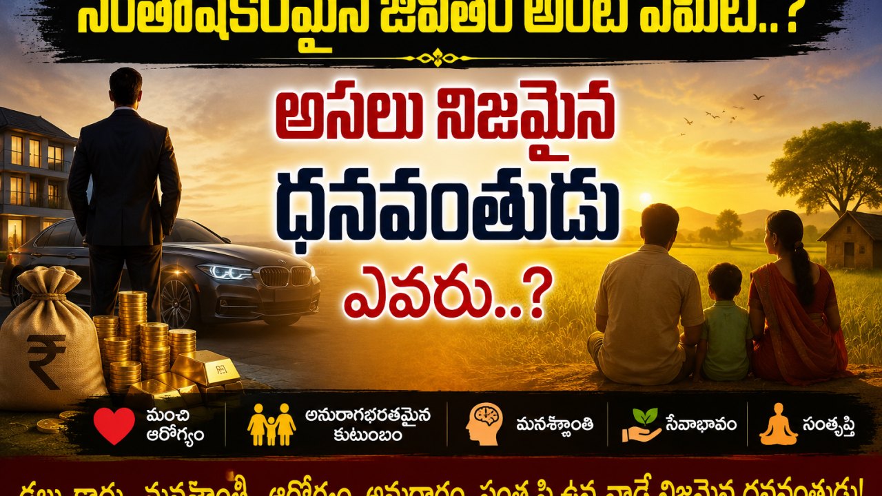 Spirituality: సంతోషకరమైన జీవితం అంటే ఏమిటి..? లోకంలో నిజమైన ధనవంతుడు ఎవరు..?