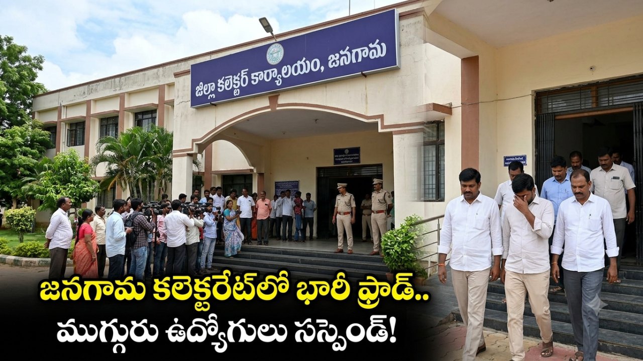 Jangaon: జనగామ కలెక్టరేట్లో భారీ ఫ్రాడ్.. ముగ్గురు ఉద్యోగులు సస్పెండ్!..