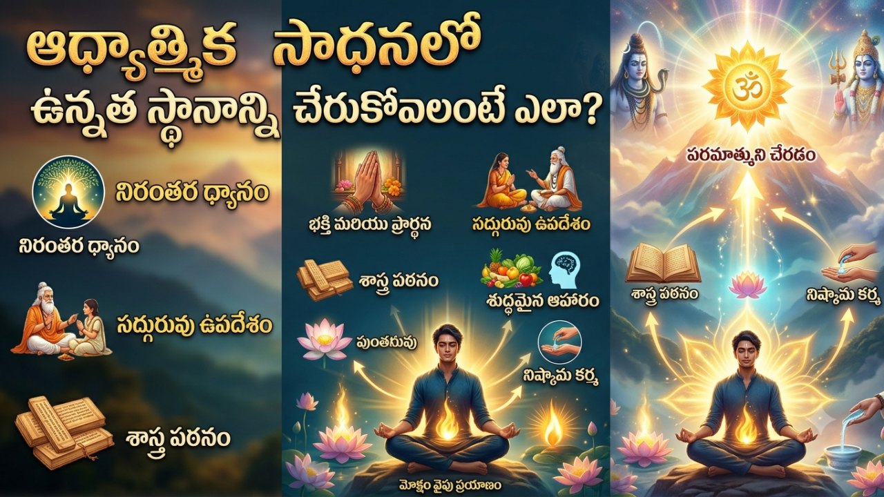 Spirituality: ఆధ్యాత్మిక సాధనలో ఉన్నత స్థానాన్ని చేరుకోవాలంటే ఎలా?..
