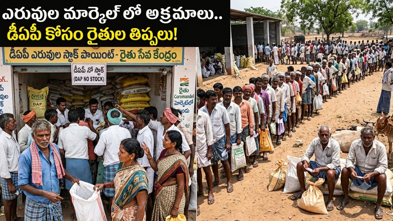 Fertilizers: ఎరువుల మార్కెట్‌లో అక్రమాలు.. డీఏపీ కోసం రైతుల తిప్పలు!..