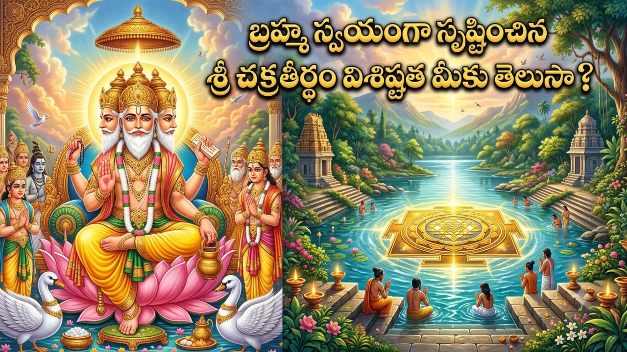 Spirituality: బ్రహ్మ స్వయంగా సృష్టించిన శ్రీ చక్రతీర్థం విశిష్టత మీకు తెలుసా ?
