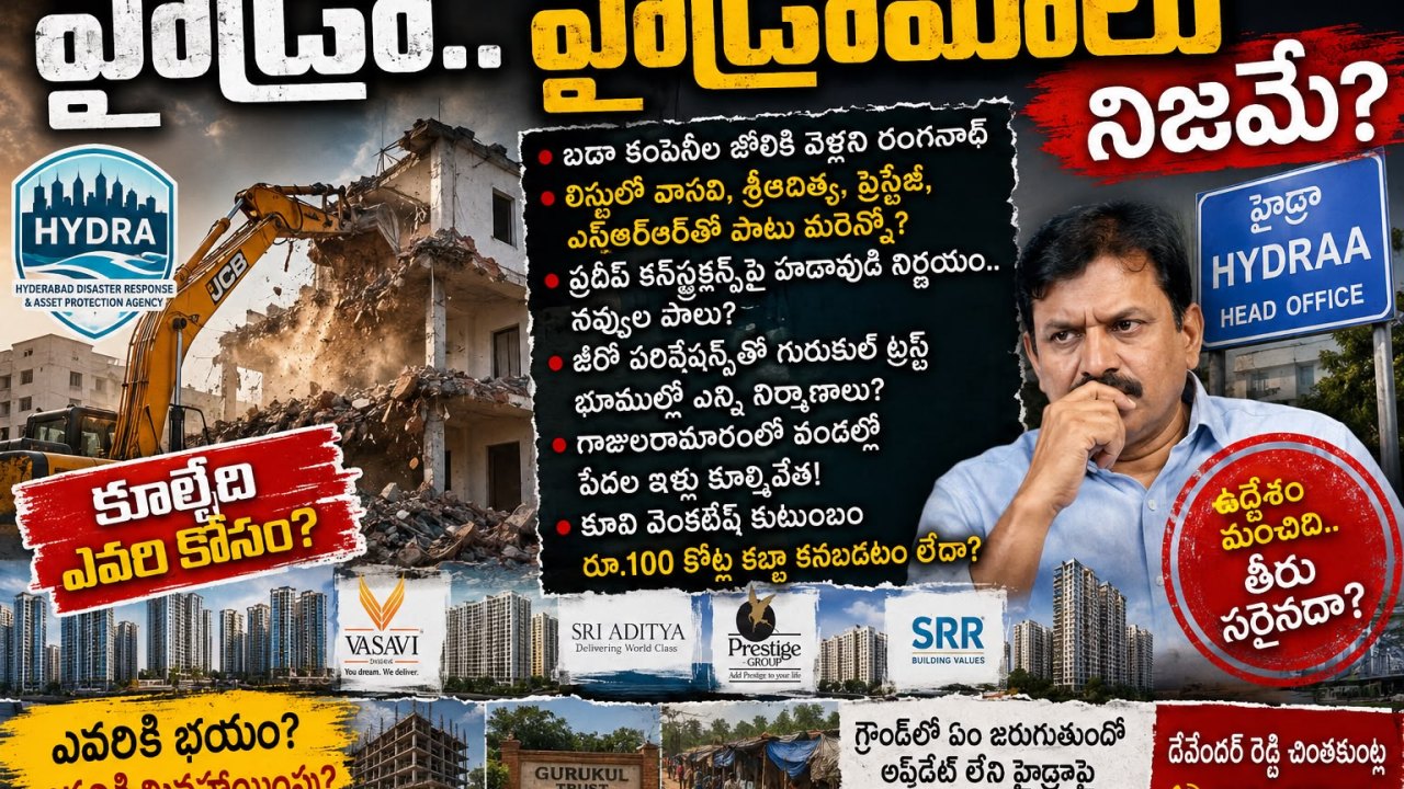 హైడ్రా.. హైడ్రామాలు   నిజమే ?