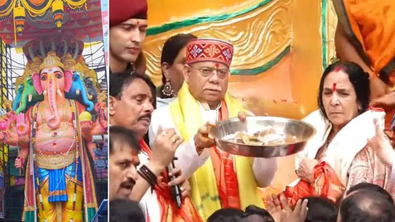 ఖైరతాబాద్ గణేషుడికి గవర్నర్ దంపతుల తొలి పూజ!