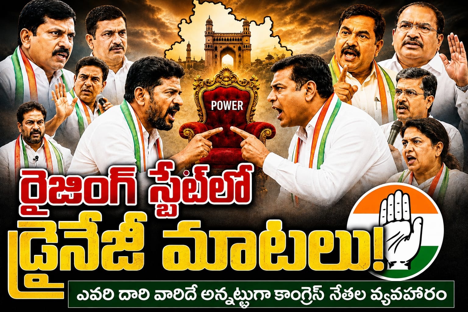 TG Congress Group Politics: రైజింగ్ స్టేట్లో డ్రైనేజీ మాటలు!