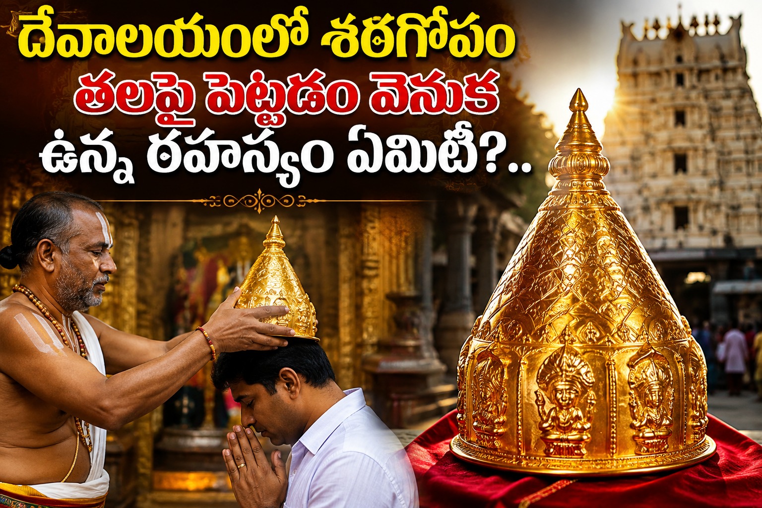 Spirituality: దేవాలయంలో శఠగోపం తలపై పెట్టడం వెనుక ఉన్న రహస్యం ఏమిటి?..