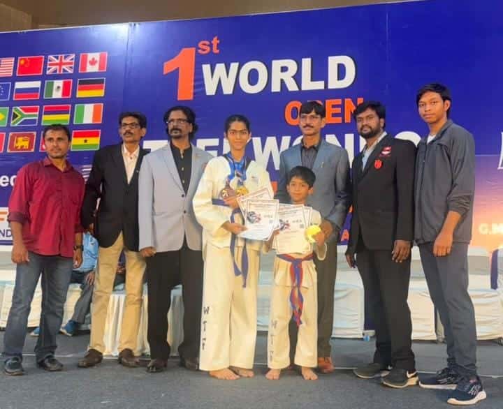 TG : తొలి ప్రపంచ ఓపెన్ తైక్వాండో అక్కాతమ్ముడి  సత్తా.. ఒకేసారి 4 పతకాలు