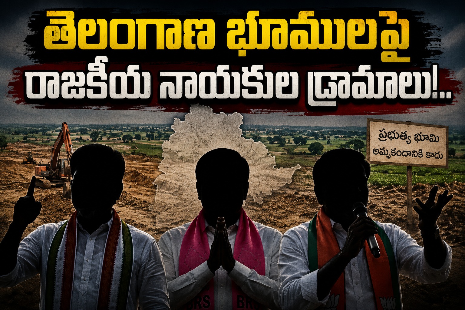 Telangana: తెలంగాణ భూములపై రాజకీయ నాయకుల డ్రామాలు!..