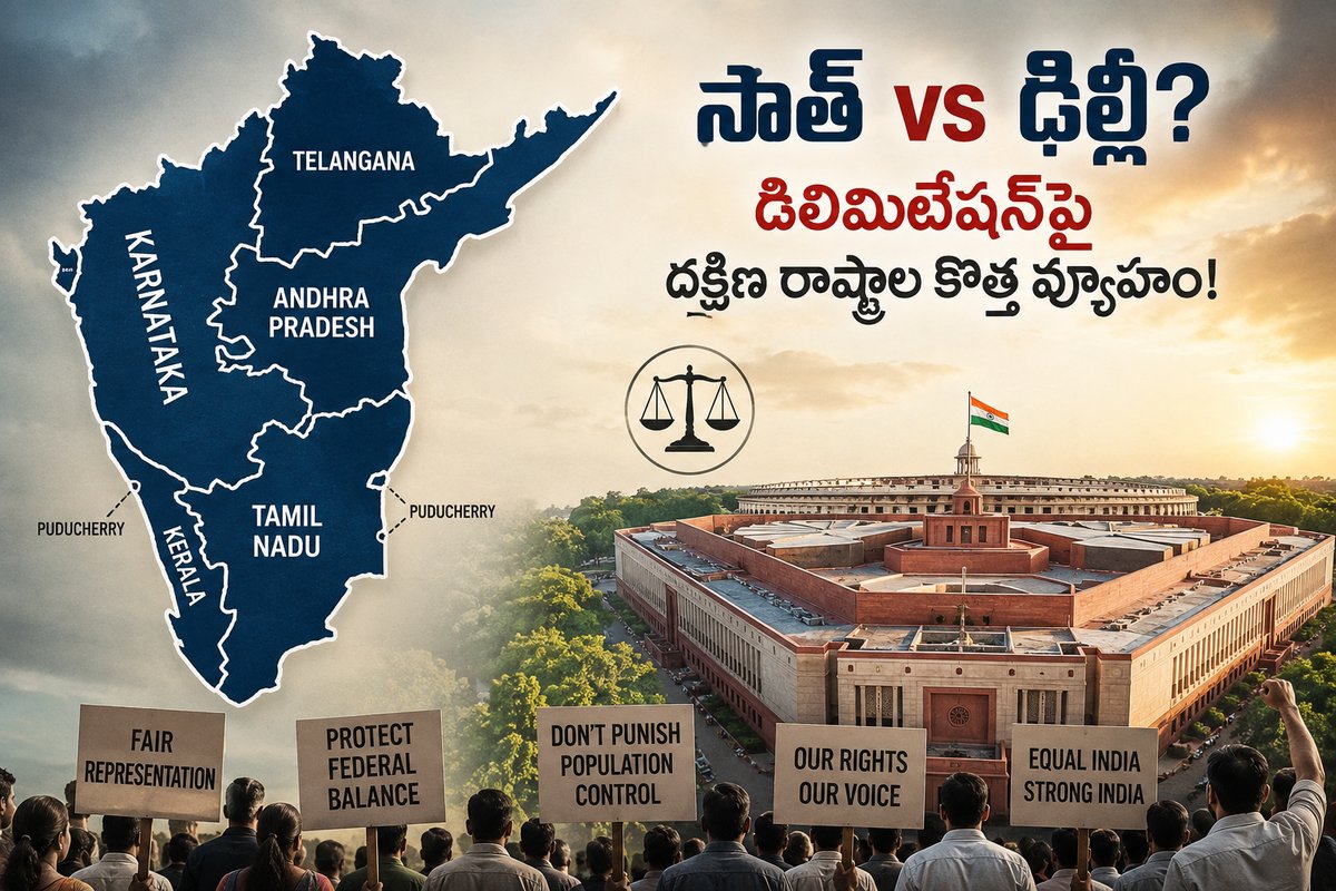 సౌత్ వర్సెస్ ఢిల్లీ..! డీలిమిటేషన్పై దక్షిణాది కొత్త వ్యూహం.. అసలు లెక్కేంటి?