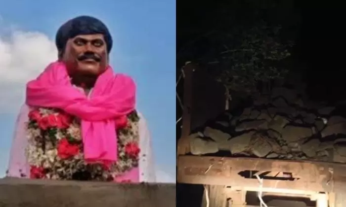 BRS : 1500 మంది పోలీసుల పహారాతో పెద్ది సుదర్శన్ విగ్రహం కూల్చివేత!