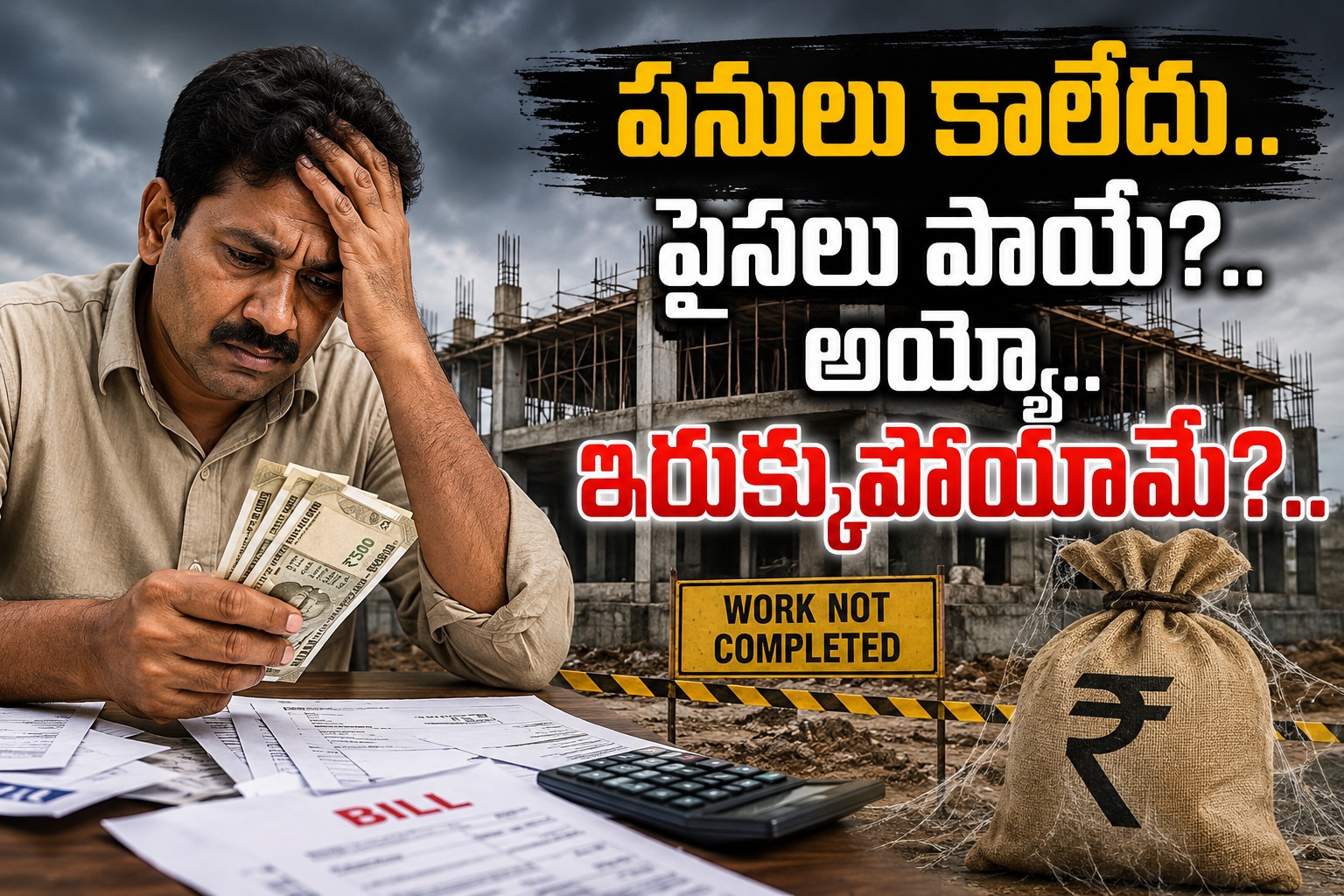 Telangana: పనులు కాలేదు.. పైసలు పాయే?.. అయ్యో.. ఇరుక్కుపోయామే?..