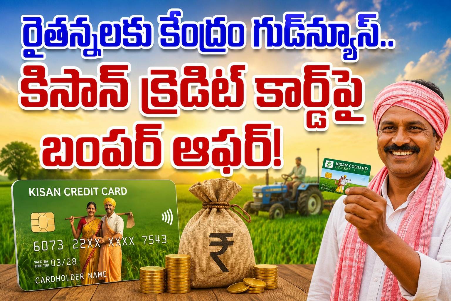 Kisan Credit Card: రైతన్నలకు కేంద్రం గుడ్న్యూస్.. కిసాన్ క్రెడిట్ కార్డ్పై బంపర్ ఆఫర్!
