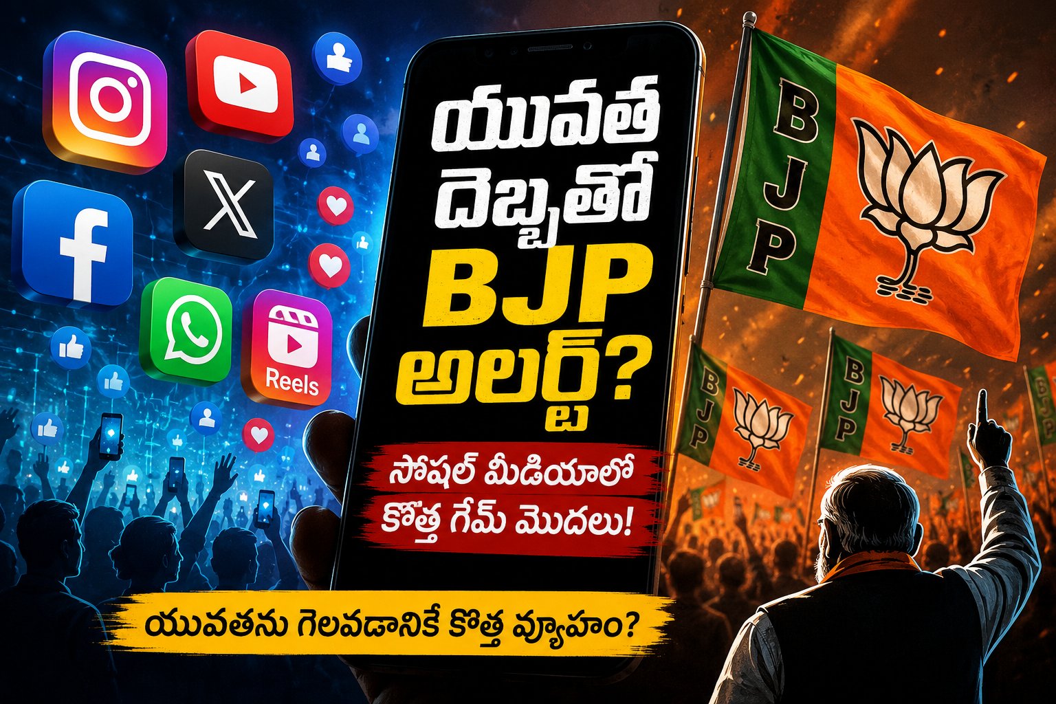 యువత దెబ్బతో BJP అలర్ట్? సోషల్ మీడియాలో కొత్త గేమ్ షురూ!