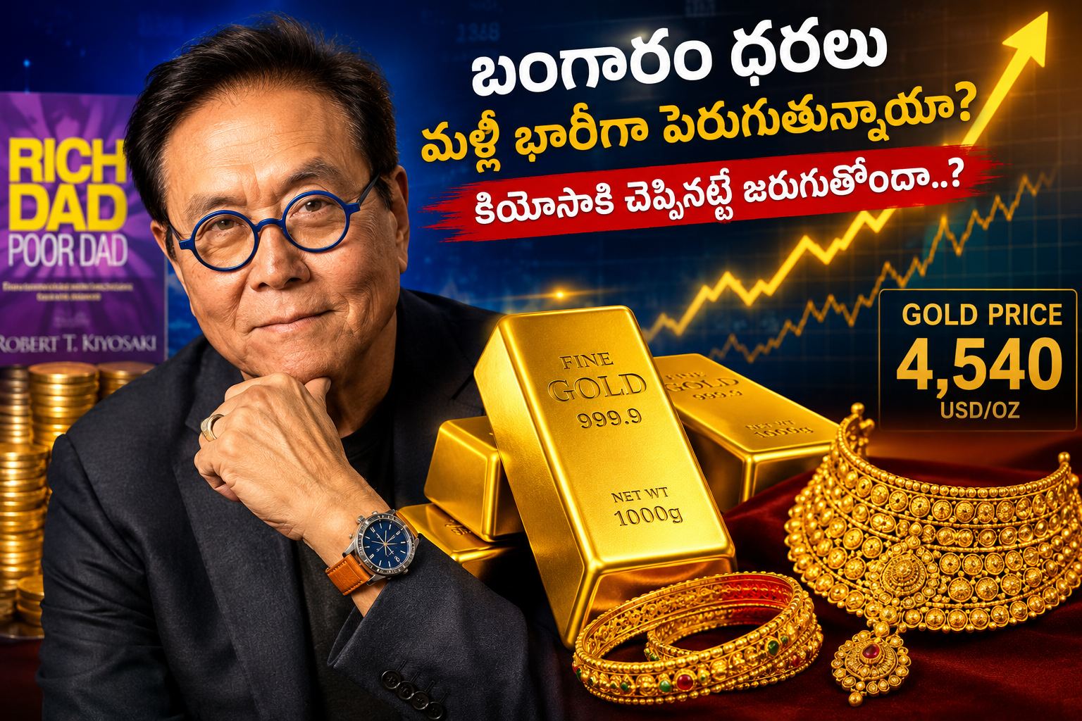 భగ్గుమంటున్న బంగారం ధరలు.. కియోసాకి చెప్పినట్టే జరుగుతోందా?