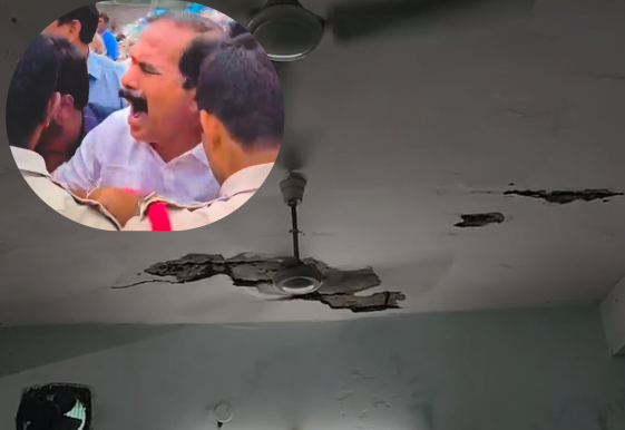 వరంగల్ ఎంజీఎంలో ఊడిన పెచ్చులు.. నిరసనకు దిగిన మాజీ ఎమ్మెల్యేపై పోలీసుల దాష్టీకం!
