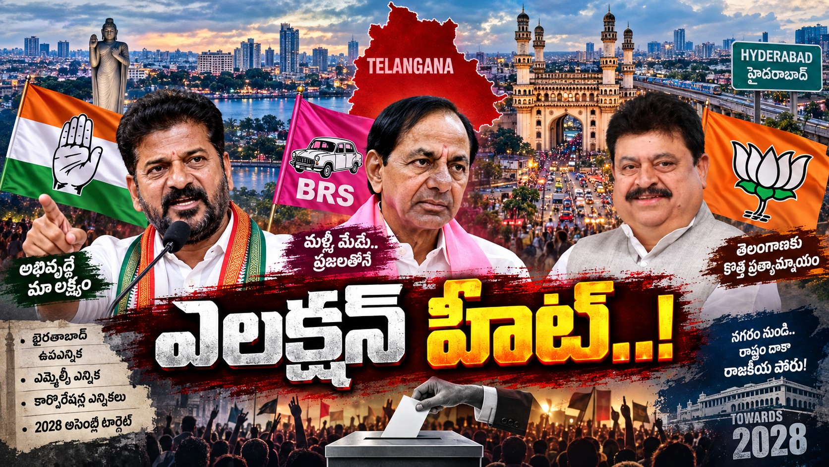 2027.. తెలంగాణ ఎన్నికల నామ సంవత్సరం! సై అంటున్న పార్టీలు