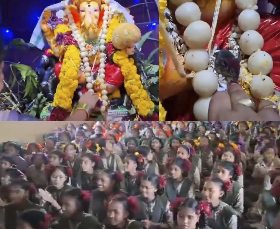 గణనాథుని పూజలో వింత.. విగ్రహంపై ప్రత్యక్షమైన మూషికం.. ఆశ్చర్యంలో భక్తులు!