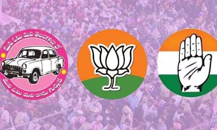 BJP Silence: మైలేజ్ పెంచుకునే పనిలో కాంగ్రెస్, బీఆర్ఎస్.. సైలెంట్ గా బీజేపీ