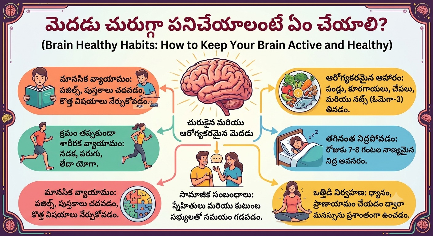 Health: మెదడు చురుగ్గా పనిచేయాలంటే ఏం చేయాలి?..