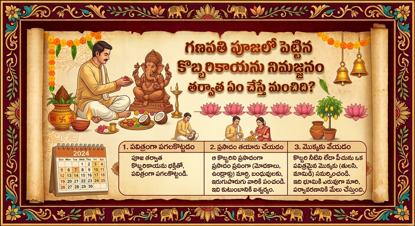 Spirituality: గణపతి పూజలో పెట్టిన కొబ్బరికాయను నిమజ్జనం తర్వాత ఏం చేస్తే మంచిది?..