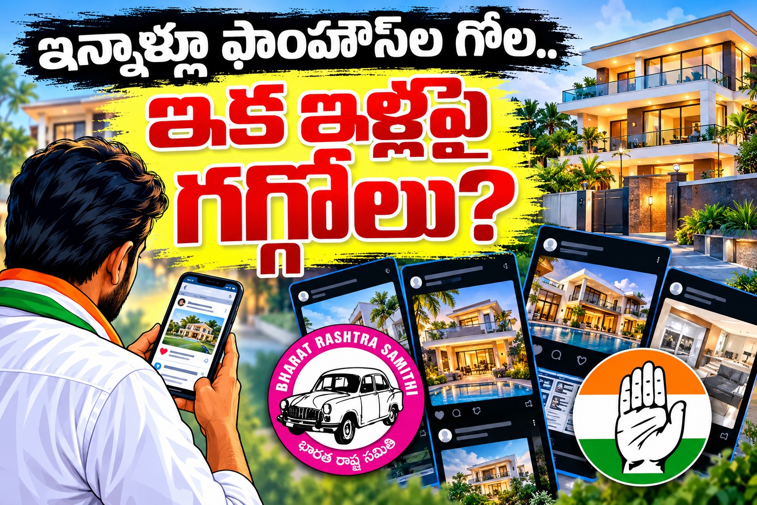 ఇన్నాళ్లూ ఫాంహౌస్ల గోల.. ఇక ఇళ్లపై గగ్గోలు?