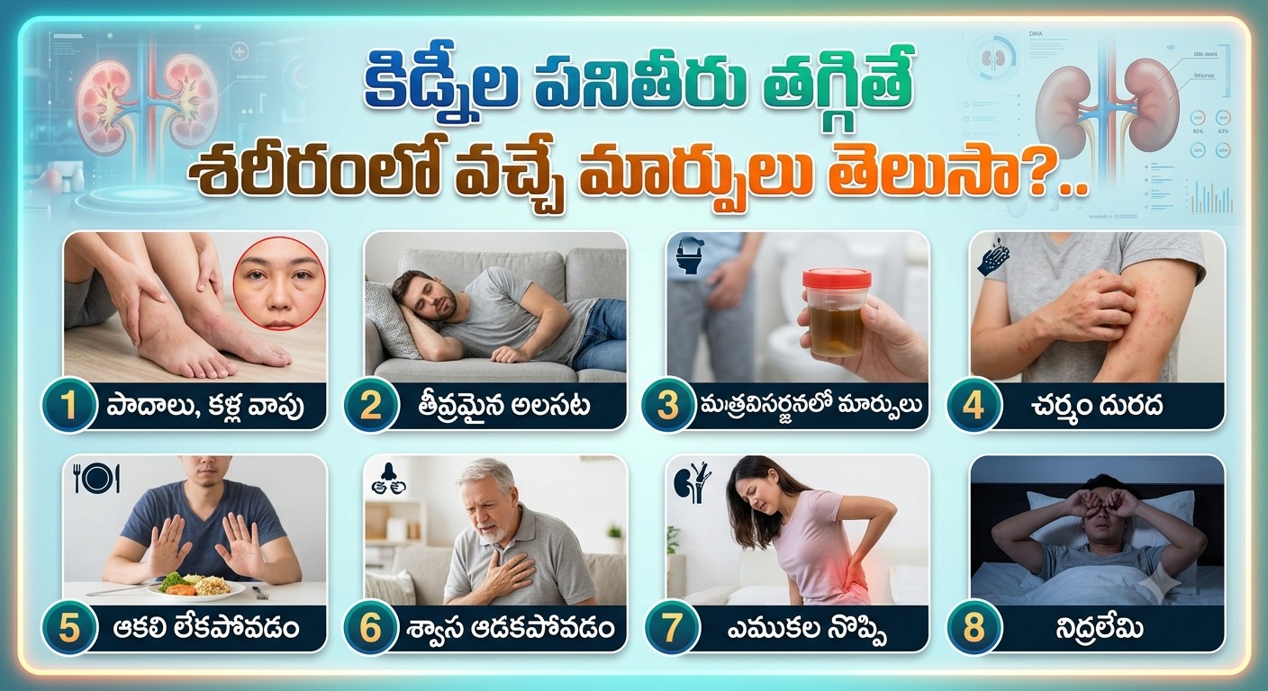 Health: కిడ్నీల పనితీరు తగ్గితే శరీరంలో వచ్చే మార్పులు తెలుసా?..
