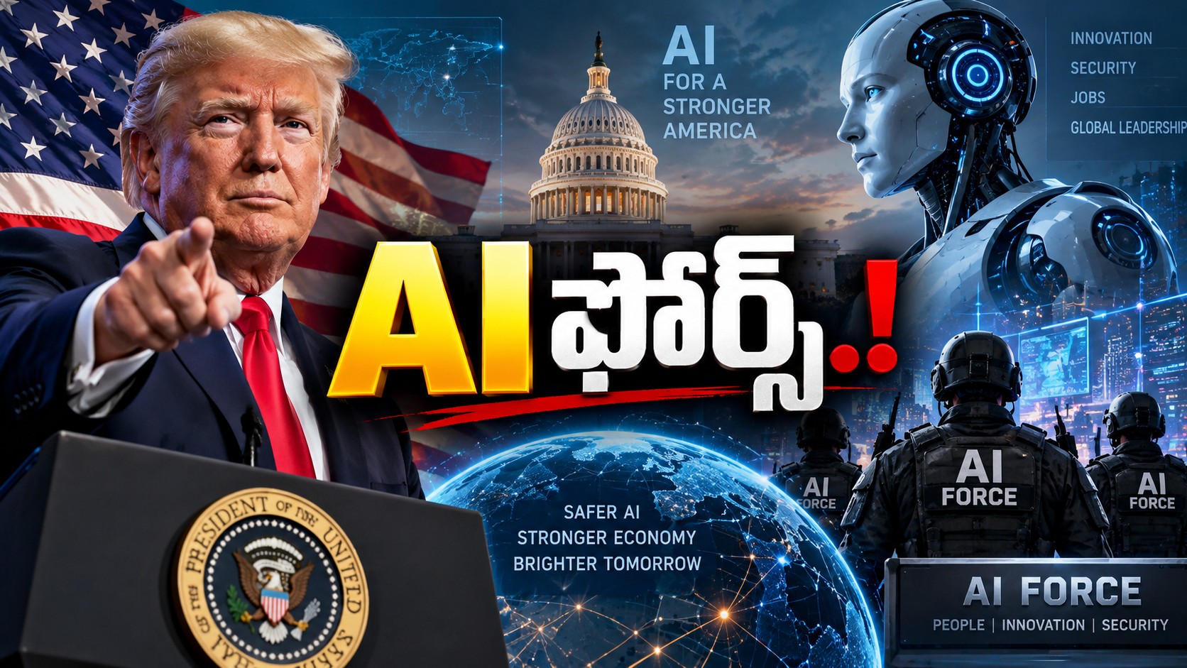 AIని ఆపేదెవరు..? ట్రంప్ సంచలన నిర్ణయం.. AI ఫోర్స్!