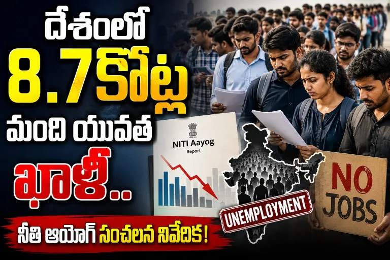 దేశంలో 8.7కోట్ల మంది యువత ఖాళీ.. నీతి ఆయోగ్ సంచలన నివేదిక!