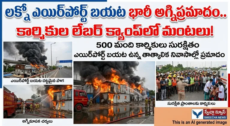 Lucknow Airport: లక్నో ఎయిర్పోర్ట్ వద్ద కలకలం.. కార్మికులకు తృటిలో తప్పిన ప్రమాదం!..