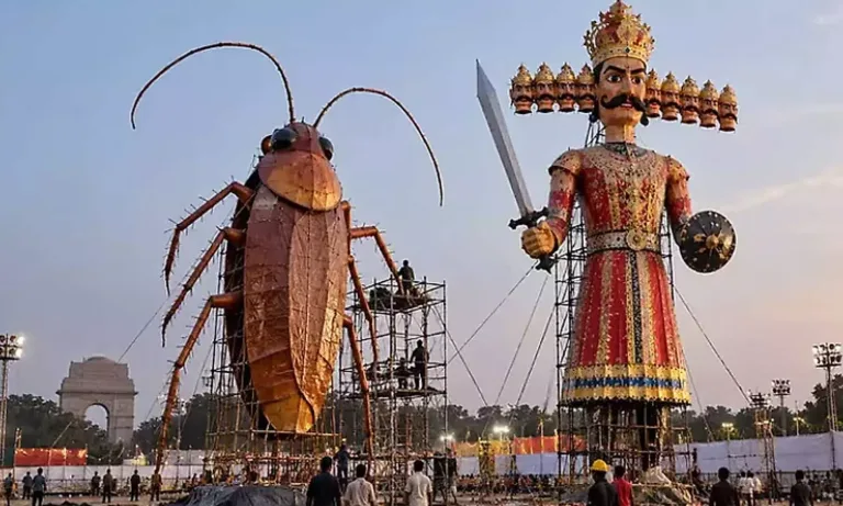 National : రావణుడు కాదు..‘బొద్దింక’ దహనమే ఈసారి స్పెషల్!