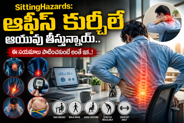 SittingHazards: ఆఫీస్ కుర్చీలే ఆయువు తీస్తున్నాయ్.. ఈ నియమాలు పాటించకుంటే అంతేఇక..!