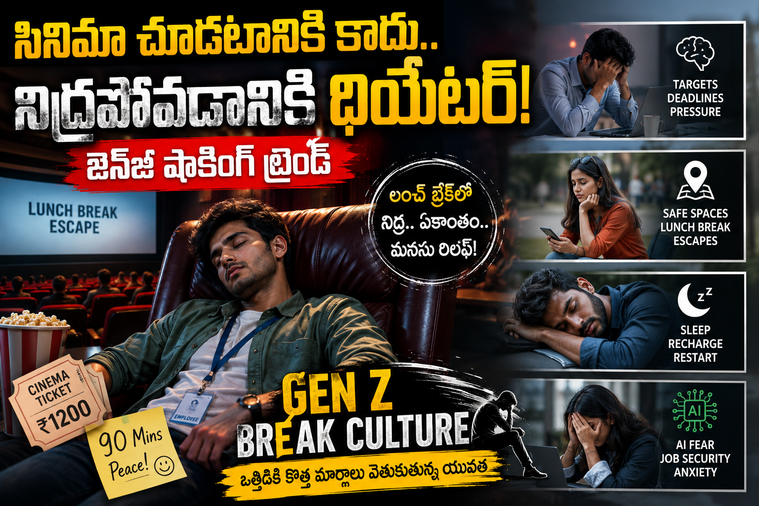 సినిమా కోసం కాదు.. నిద్ర పోవడానికి థియేటర్! జెన్జీ షాకింగ్ ట్రెండ్