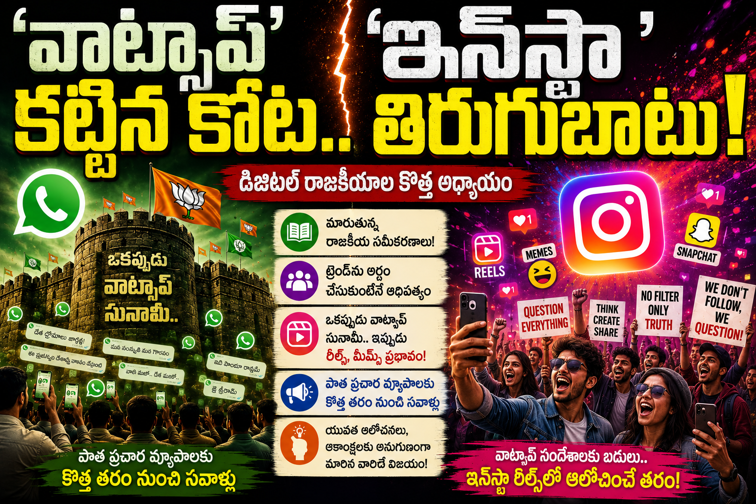 ‘వాట్సాప్’ కట్టిన కోట.. ‘ఇన్‌స్టాగ్రామ్’ తిరుగుబాటు!