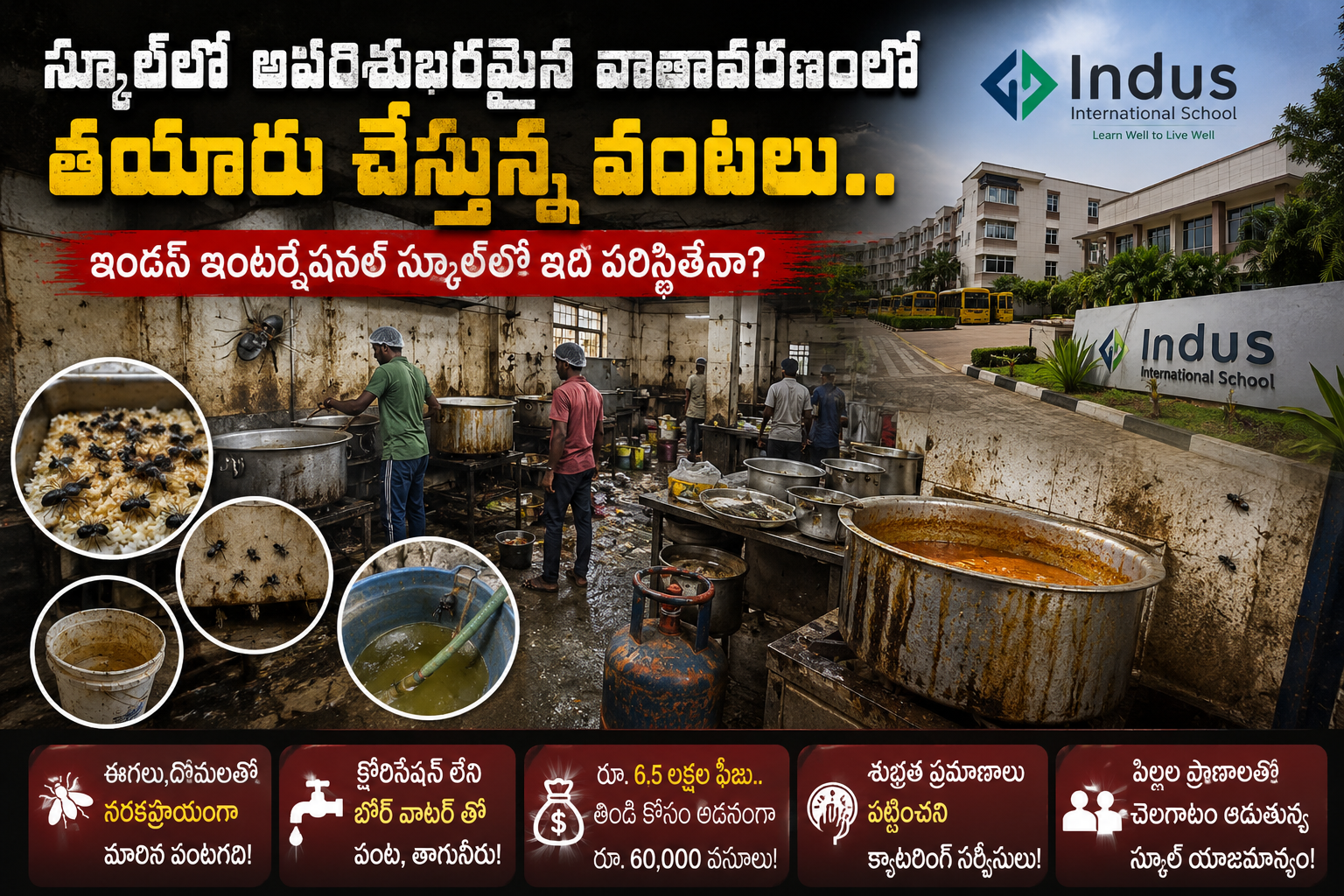ఇండస్ స్కూల్‌లో ఫుడ్ మాఫియా..? పేరెంట్స్ దాడిలో షాకింగ్ నిజాలు!