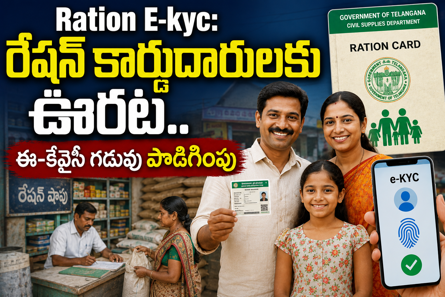 Ration e-KYC: రేషన్ కార్డుదారులకు ఊరట.. ఈ-కేవైసీ గడువు పొడిగింపు!