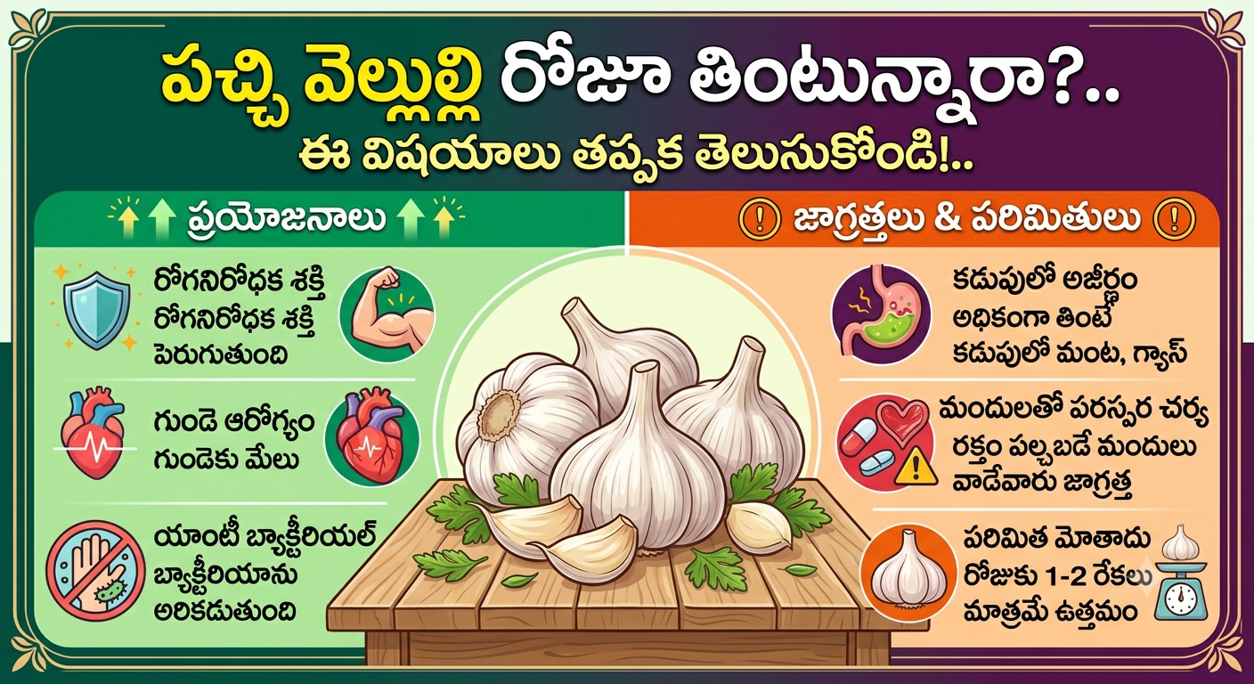 Health: పచ్చి వెల్లుల్లి రోజూ తింటున్నారా?.. ఈ విషయాలు తప్పక తెలుసుకోండి!..
