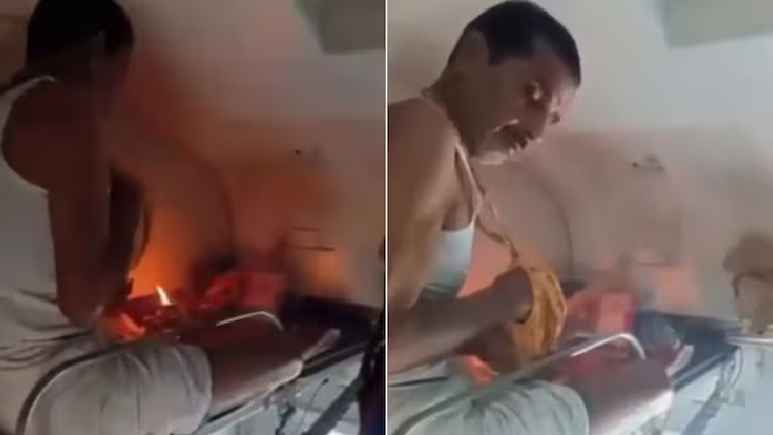 Diya Inside Train: బాబోయ్.. ఏసీ కోచ్‌లో దీపం వెలిగించి పూజలు.. వీడియో వైరల్
