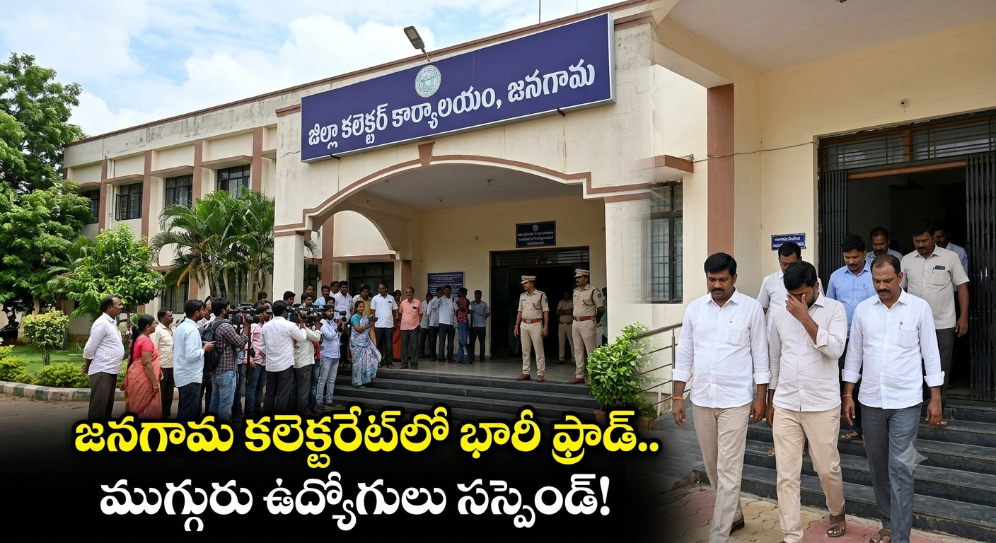 Jangaon: జనగామ కలెక్టరేట్⁭లో భారీ ఫ్రాడ్.. ముగ్గురు ఉద్యోగులు సస్పెండ్!..