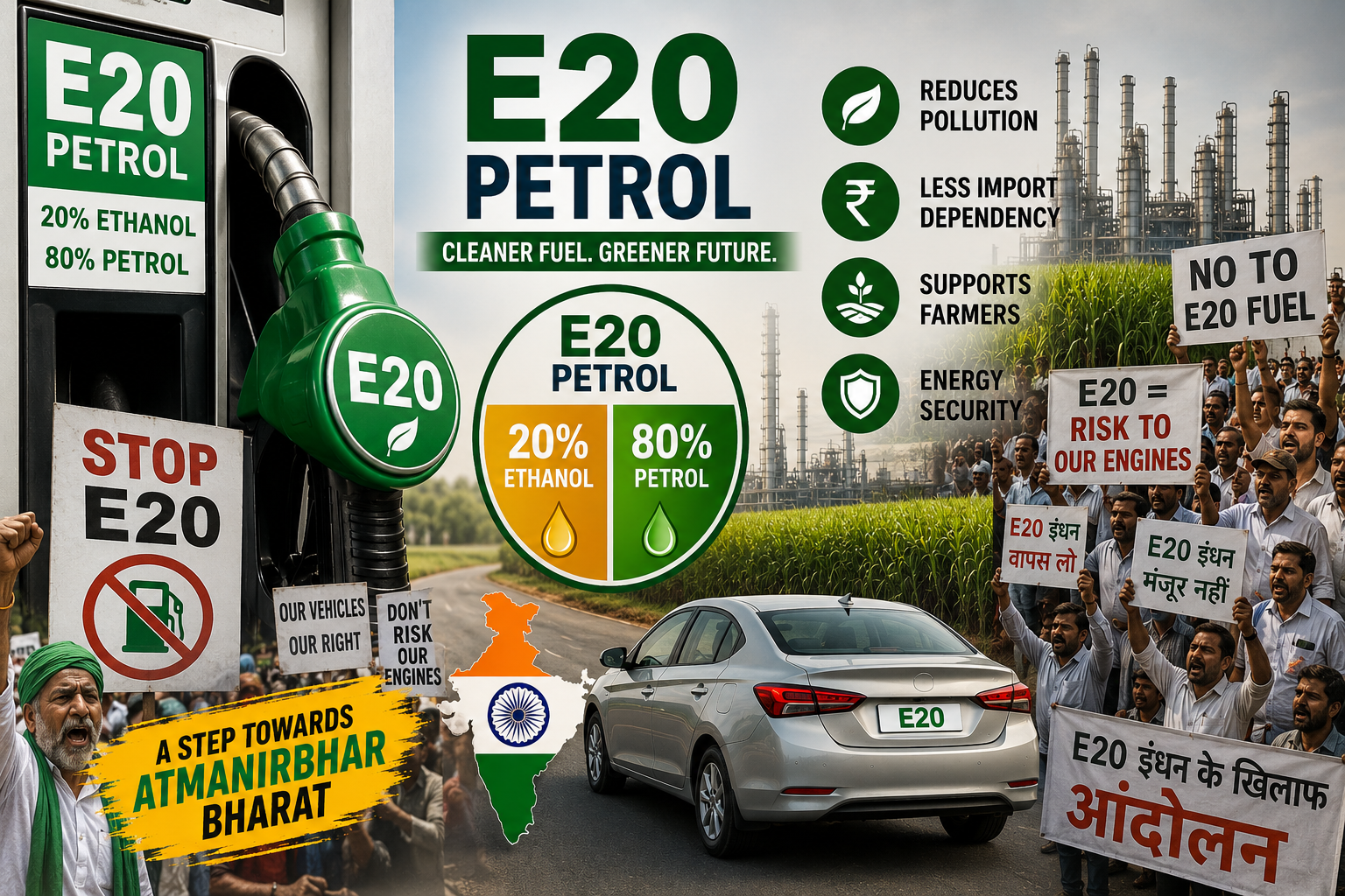E20 పెట్రోల్.. దేశానికి వరమా..! ప్రజలకు భారమా..? ఆందోళనల వెనుక అసలు కథ ఇదే!