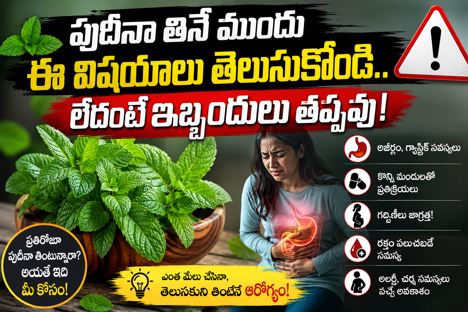 Health: పుదీనా తినే ముందు ఈ విషయాలు తెలుసుకోండి.. లేదంటే ఇబ్బందులు తప్పవు!