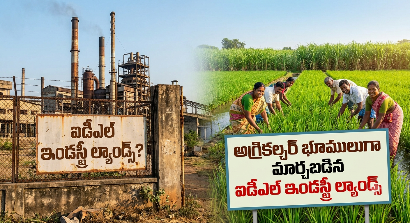 అగ్రికల్చర్ భూములుగా   ఐడీఎల్ ఇండస్ట్రీ ల్యాండ్స్?
