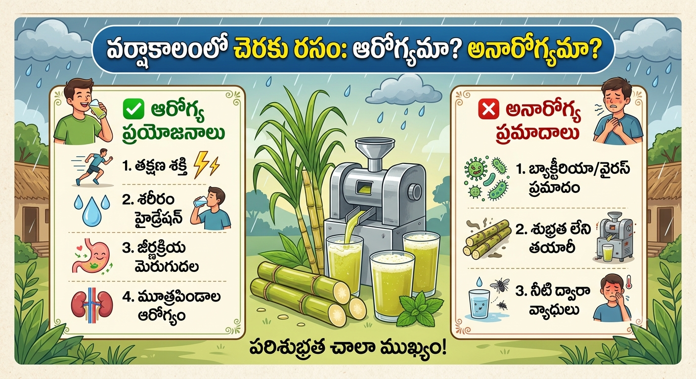 Health: వర్షాకాలంలో చెరకు రసం తాగడం.. ఆరోగ్యమా? అనారోగ్యమా?..