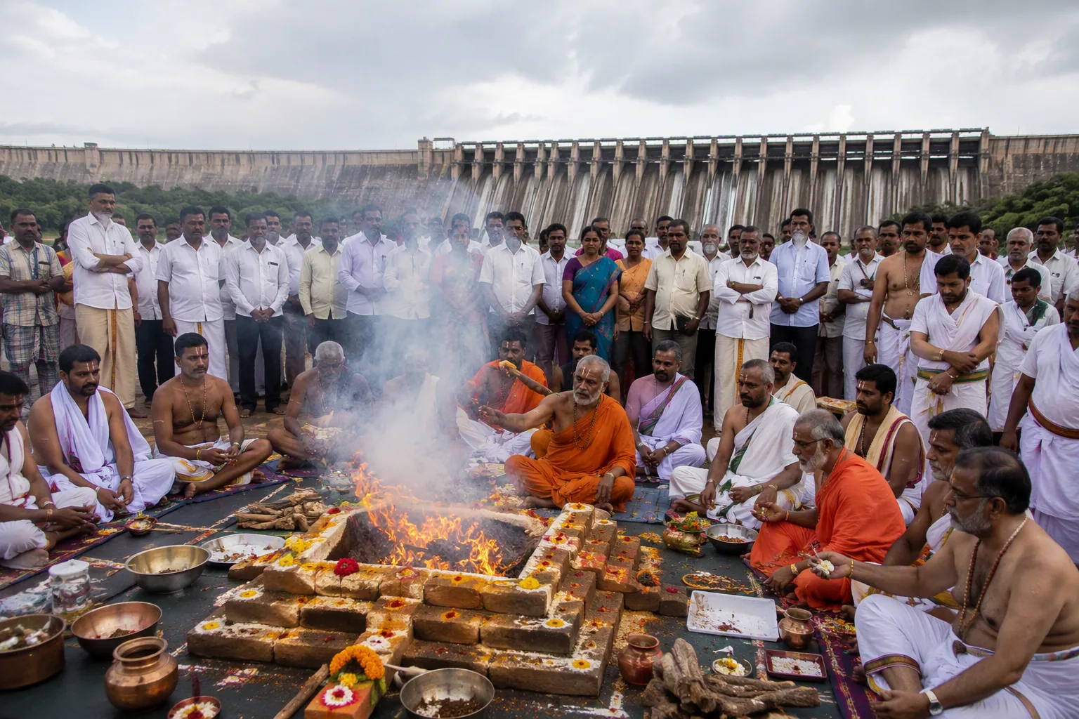 Telangana: పూర్ణాహుతితో పరిసమాప్తమైన మహా వరుణ యాగం.. వేదఘోషతో మార్మోగిన కృష్ణాతీరం!..