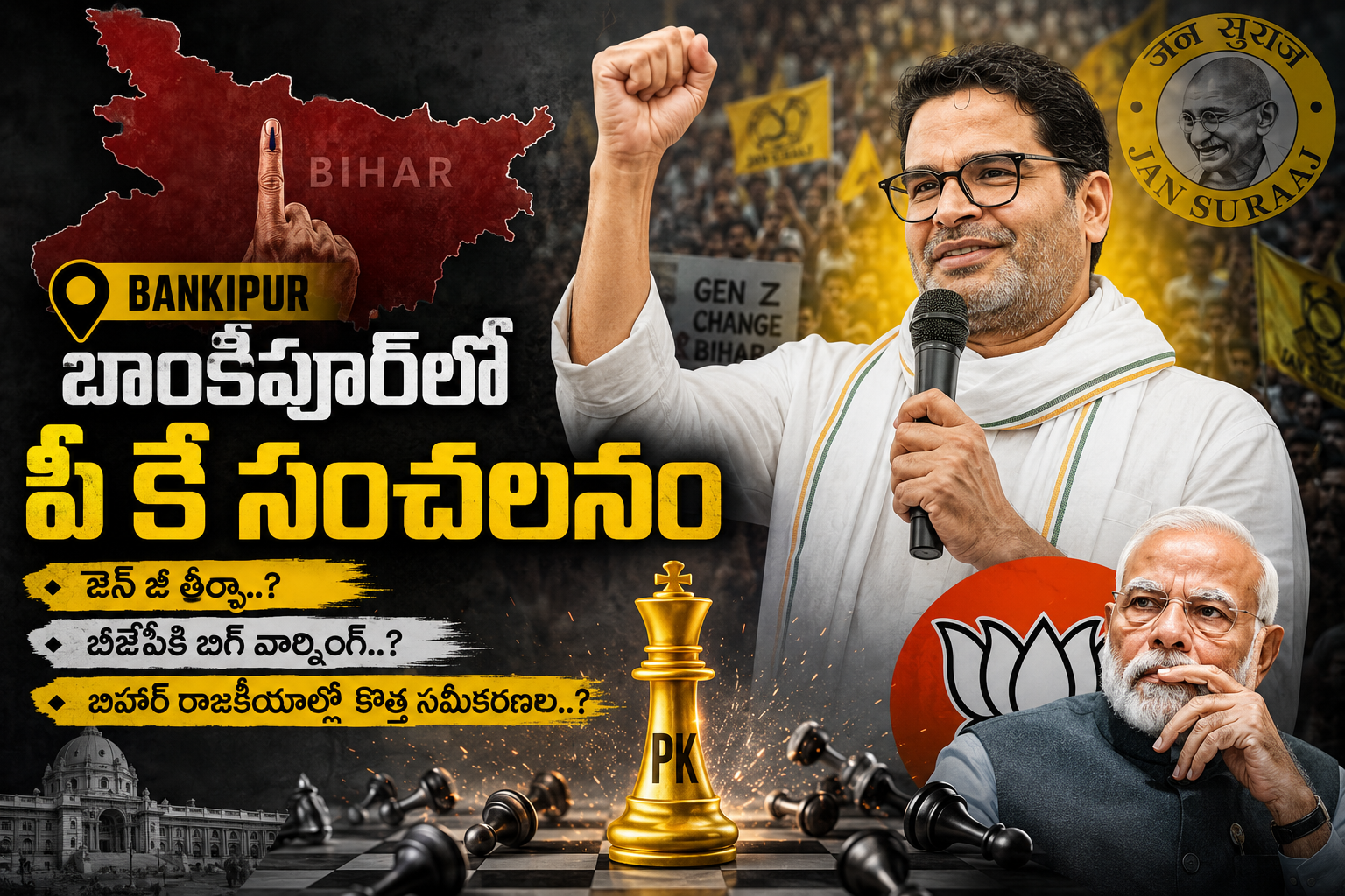 బాంకీపూర్‌లో PK సంచలనం.. జెన్ జీ తీర్పా..? బీజేపీకి బిగ్ వార్నింగా..?