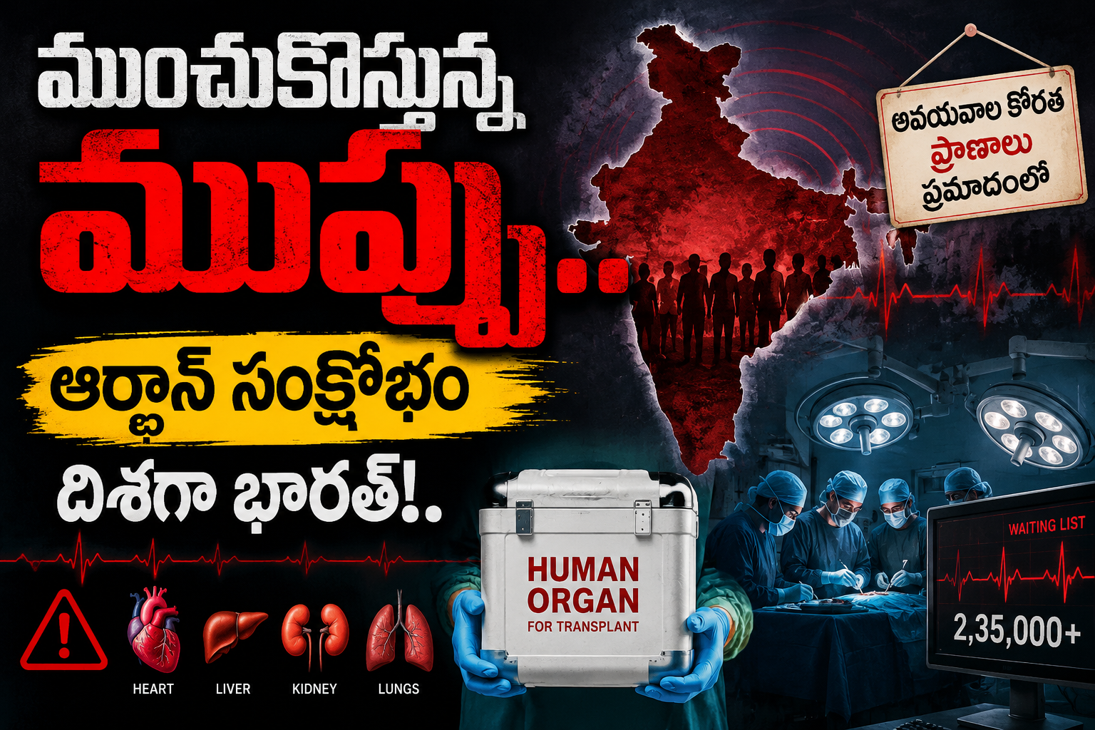 India: ముంచుకొస్తున్న ముప్పు.. ఆర్గాన్ సంక్షోభం దిశగా భారత్!..
