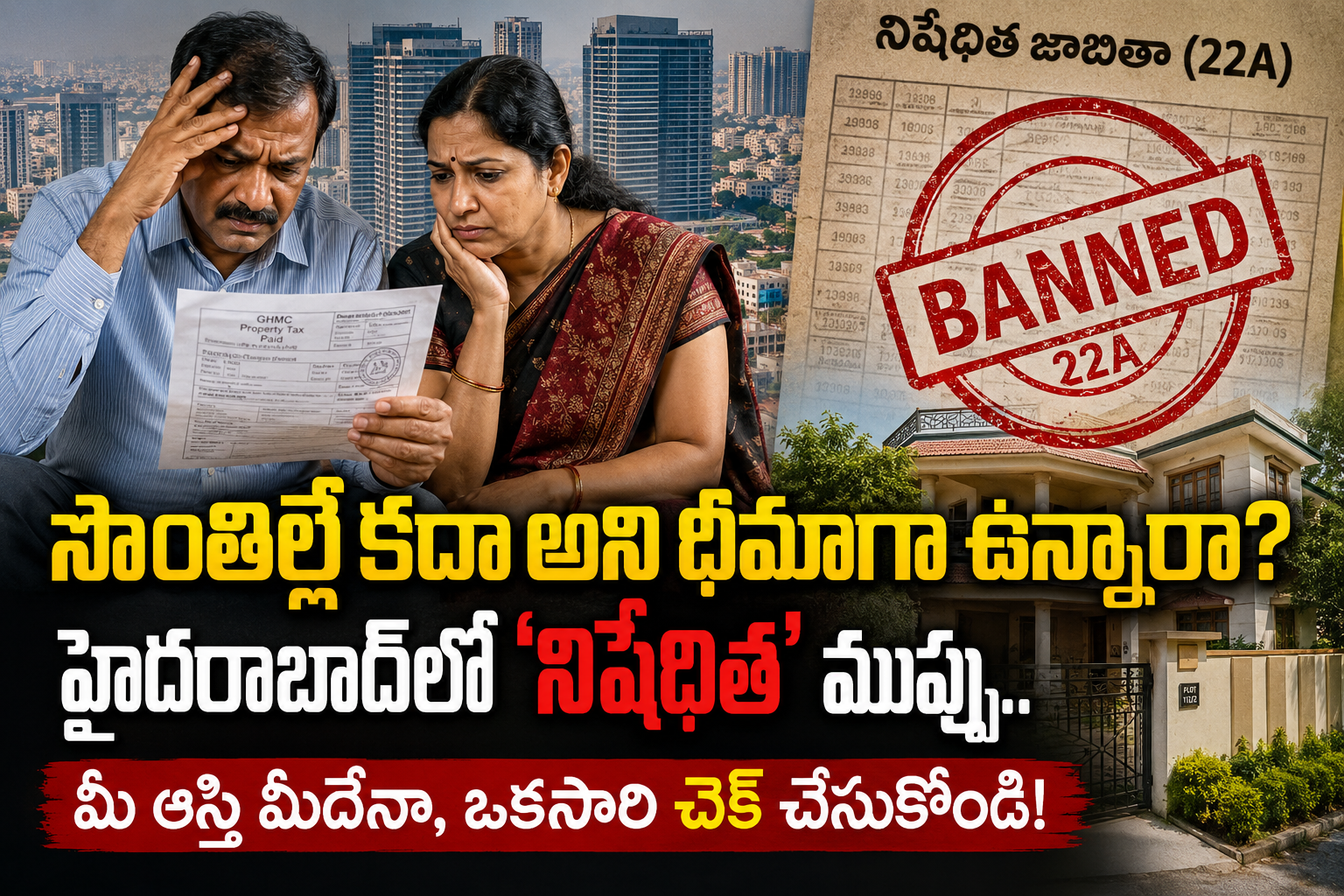 సొంతిల్లే కదా అని ధీమాగా ఉన్నారా? హైదరాబాద్‌లో 'నిషేధిత' ముప్పు.. మీ ఆస్తి మీదేనా, ఒకసారి చెక్ చేసుకోండి!