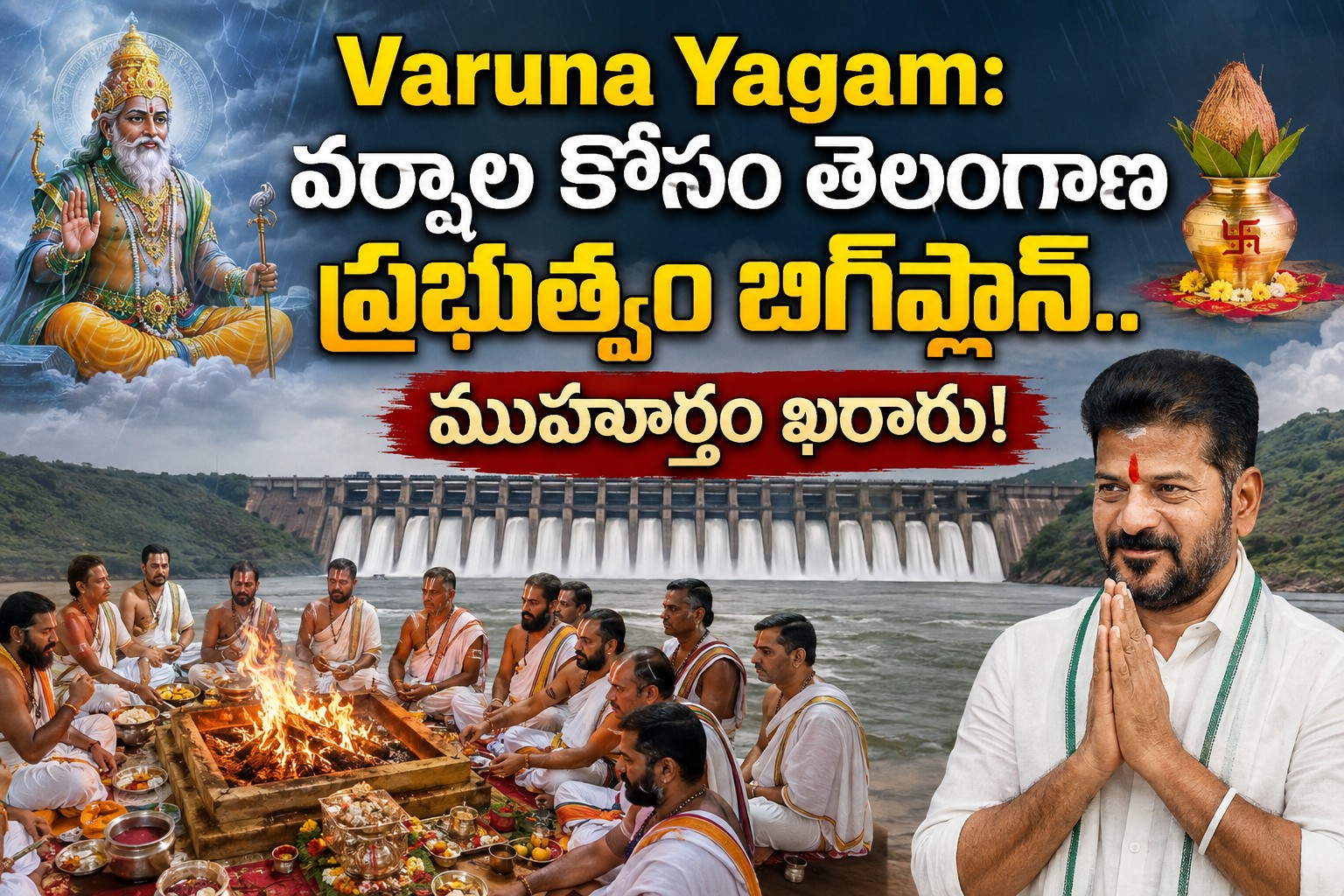 Varuna Yagam: వర్షాల కోసం తెలంగాణ ప్రభుత్వం బిగ్ప్లాన్.. ముహూర్తం ఖరారు!