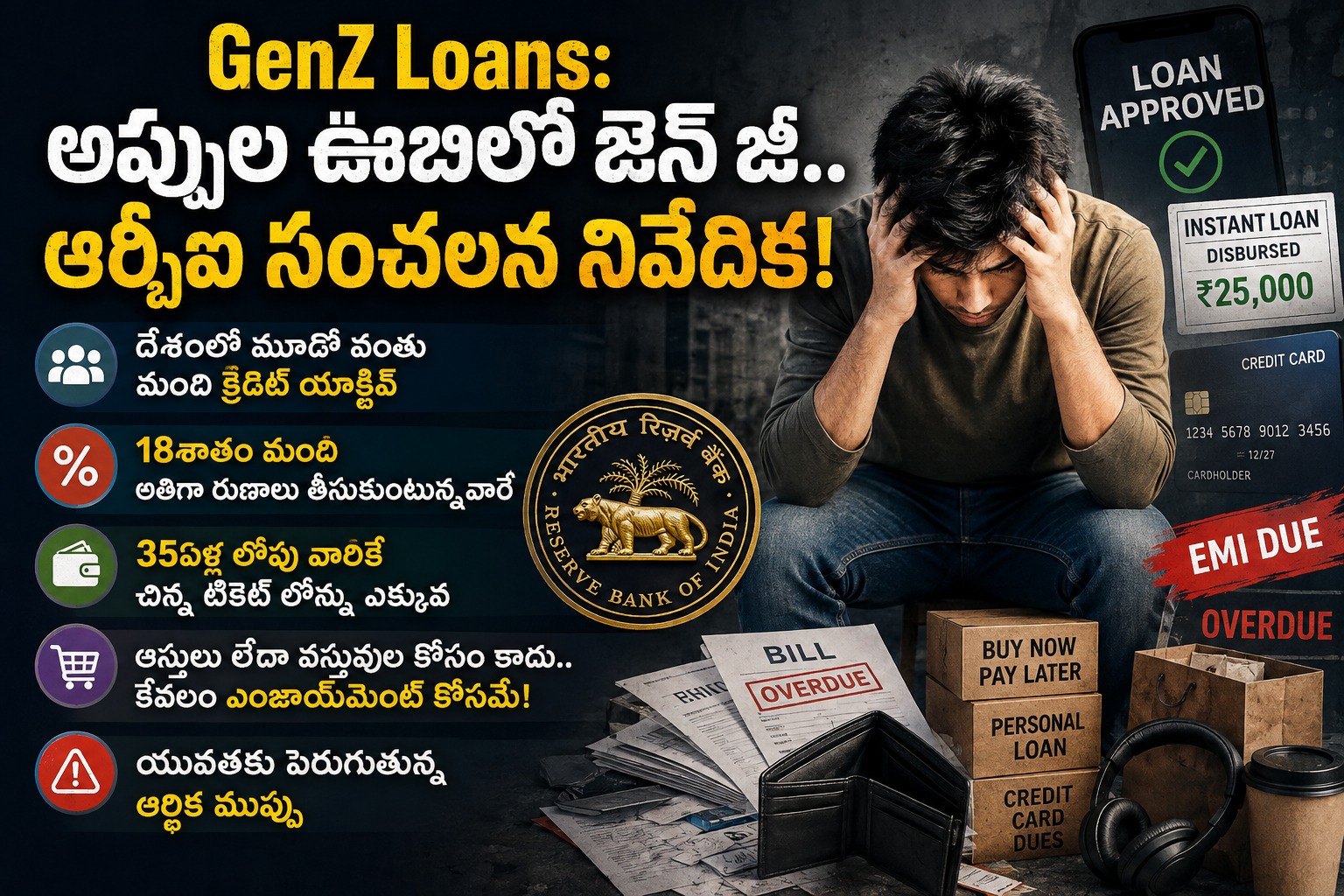 GenZ Loans: అప్పుల ఊబిలో జెన్ జీ.. ఆర్బీఐ సంచలన నివేదిక!